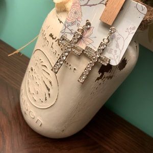 Western Cross Chunky Bling Earring  NEW